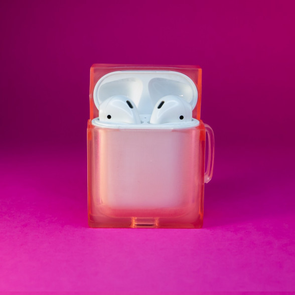 Aizsargmaciņš Airpods bezvadu austiņam - Ice rose, rozā krāsa