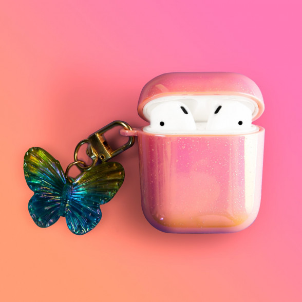 Apple Airpods maciņš Taurīnš,  rozā hameleona krāsa Airpods case