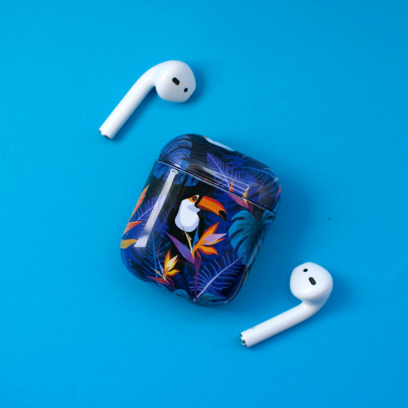 Airpods bezvada austiņu vāciņš - Zilais brīnums Apple Airpods maciņš